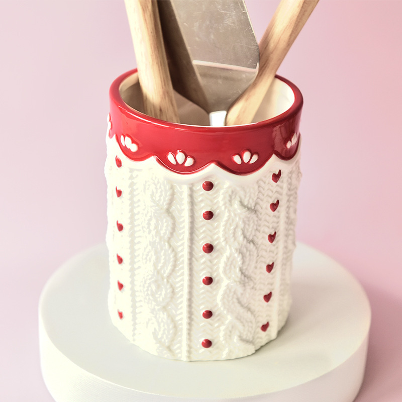 Amazon cerámica en relieve herramienta de enchufe de cocina contenedor a prueba de humedad a prueba de quemaduras estratificado hermoso fácil de limpiar