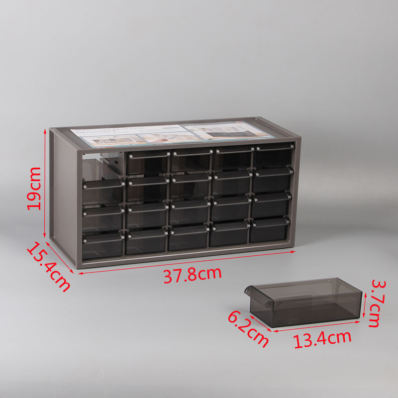 20 drawer brown