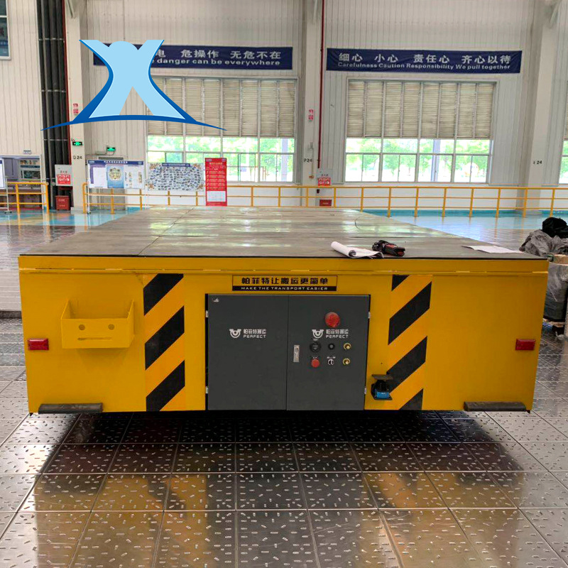 帕菲特 5吨电动无轨平板运输车 万向轮电动转运车 车间周转平车