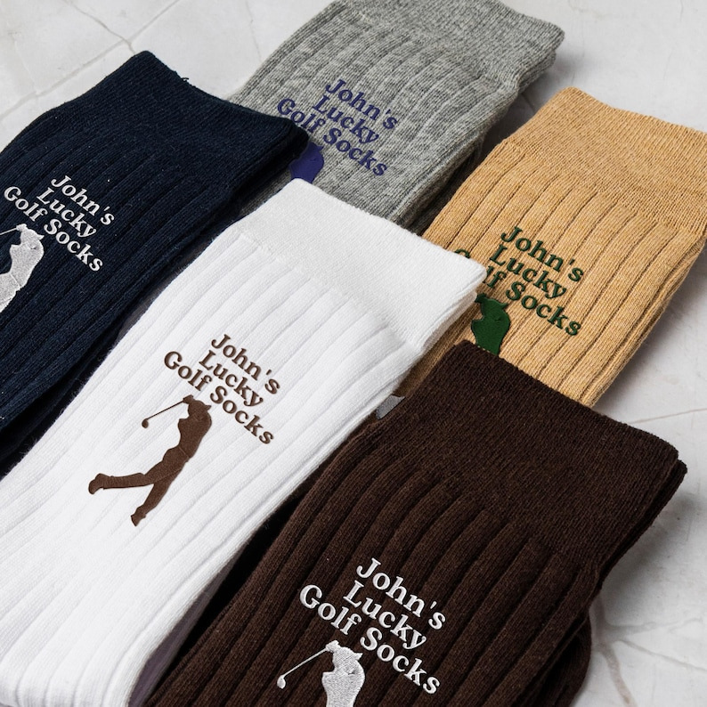 ETSY Amazon Cross-Border Breathable Sweat-Absorbing Golf Embroidered Sports Socks Father's Day Gift Customized ETSY Amazon Cross-Border Breathable Sweat-Absorbing Golf Embroidered Sports Socks Father's Day Gift Customized