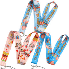 Cute Elephant Cartoon Phone String, Identity Card Holder Lanyard, Badge Lanyard, Necklace Keychain Lanyard