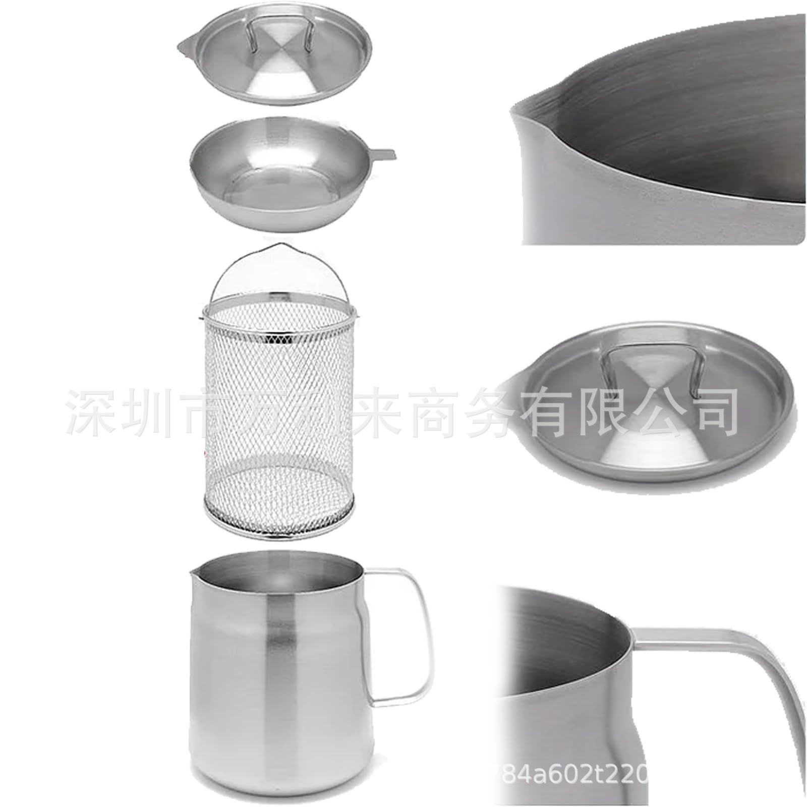 304 스테인레스 스틸 프라이팬 + 음식 그리드 + 필터 그물