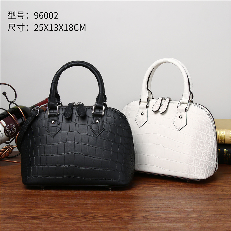 New Genuine Leather Women's Handbag Large Capacity Women's Shell Bag Crocodile Belly Trendy Shoulder Bag Fashion Crossbody Bag