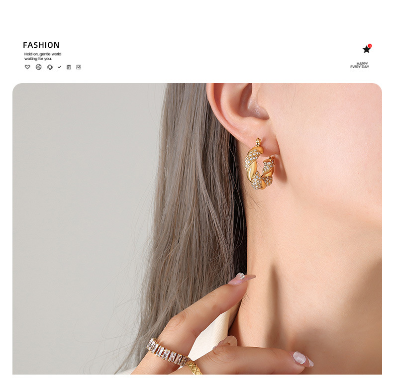 Title 4, Womens Fashion Simple U-shaped Titanium Fried ...