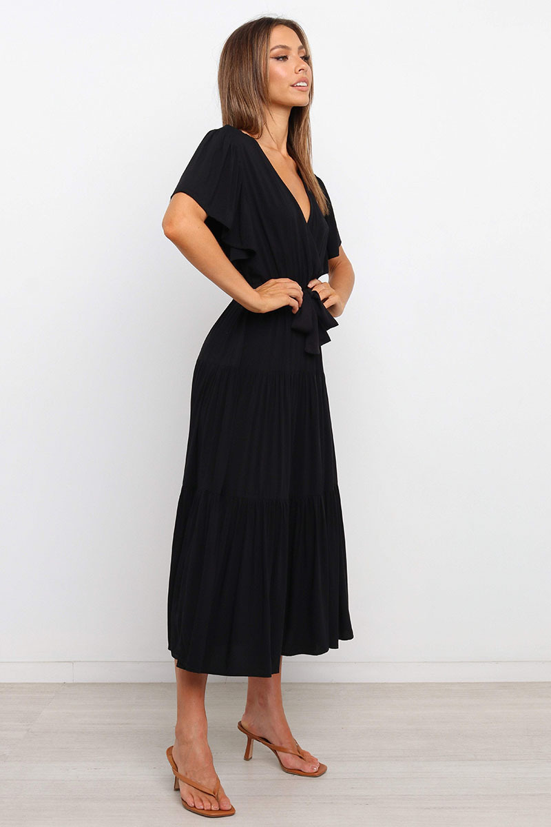 269g Weight Midi Dress Dress Length Type Short Sleeve Sleeve Length Princess Dress Dresses Type Regular Sleeve Sleeve Type Cotton, Polyester Fabric Type Mid Waist Waist Line Holiday, Daily, Selfie Occasion V Neck Neckline Regular Fit Fit Type Solid Color Pattern Summer Season Women's Gender Casual, Elegant, Streetwear Style Wholesale Women's Casual Elegant Streetwear Solid Color Holiday Daily Selfie V Neck Short Sleeve Princess Dress 8