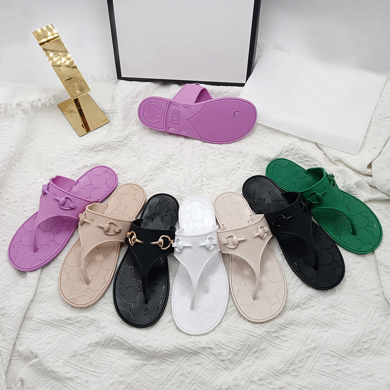 GG flip-flops flat women's shoes 2025 European and American big-name women's sandals and slippers slippers Europe station cross-border