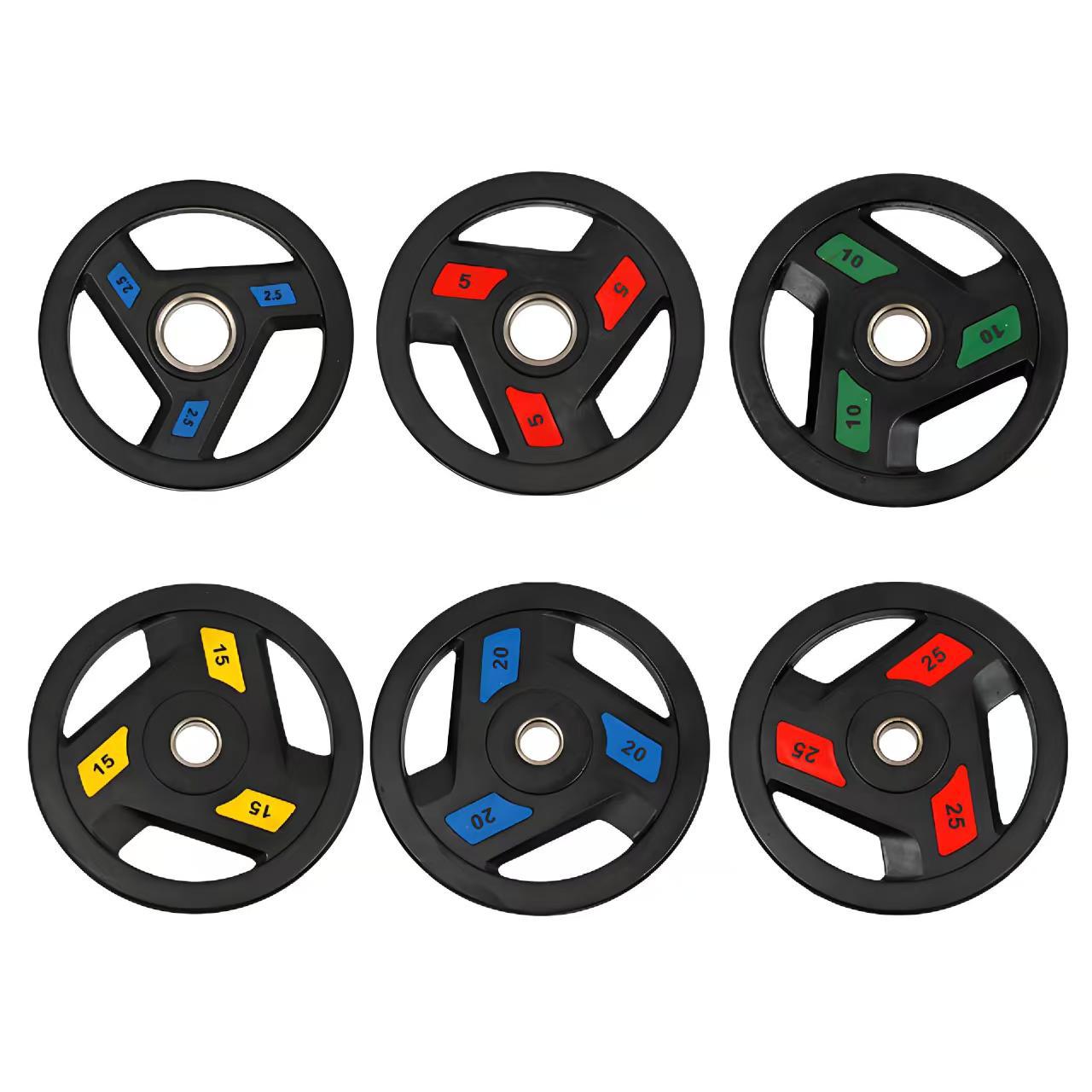 Commercial Gym Equipment: Olympic Barbell Plates, Rubber-Coated Large-Hole Dumbbell Plates, Weightlifting Plates, Three-Hole Plates, Portable Solid Plates