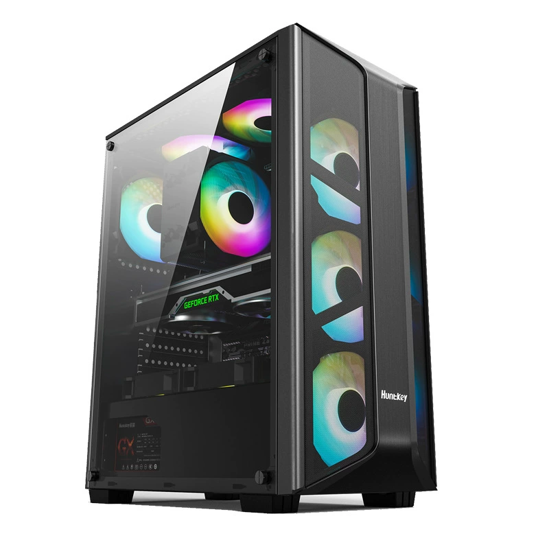 Корпус для компьютера ATX EVESKY Titan Pro, стенка из закаленного стекла, USB 3.0, поддерживает E-ATX/охлаждение 360 мм