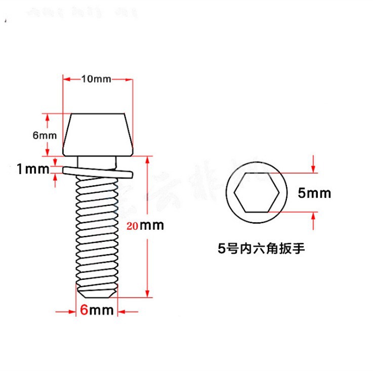 Bicycle stem screws, mountain bike head screws, M5/m6 handlebar riser mounting screws, replacement screws