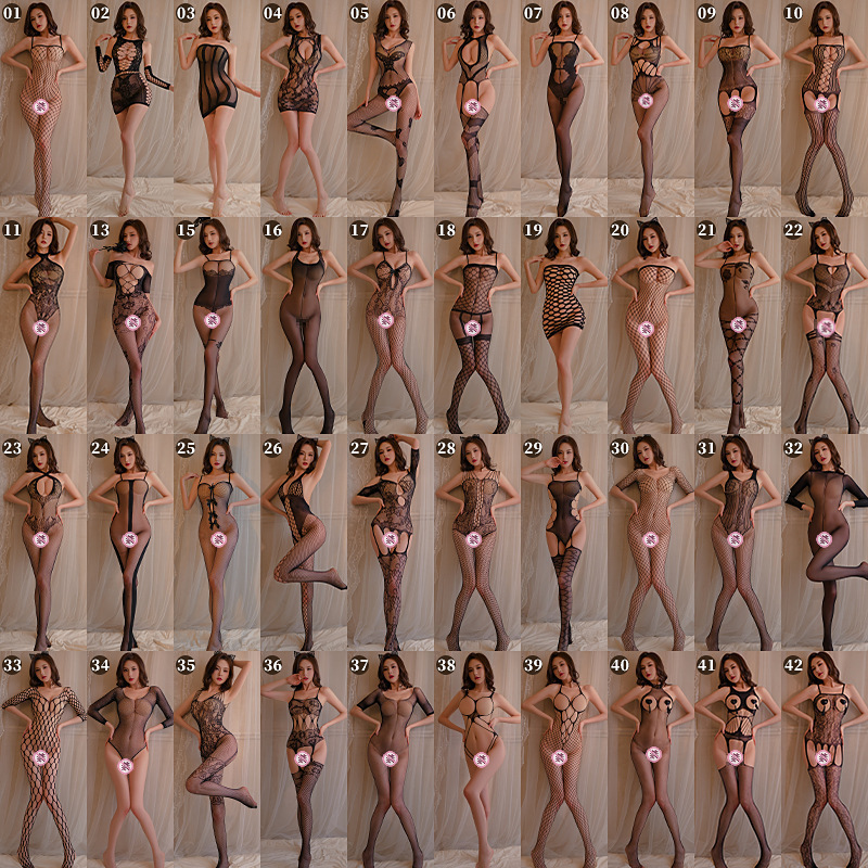 Sexy Lingerie, Sexy Passion Suit, Transparent Sexy Temptation, Open Mesh Stockings, One-Piece Mesh Suit, Large Size, Drop Shipping