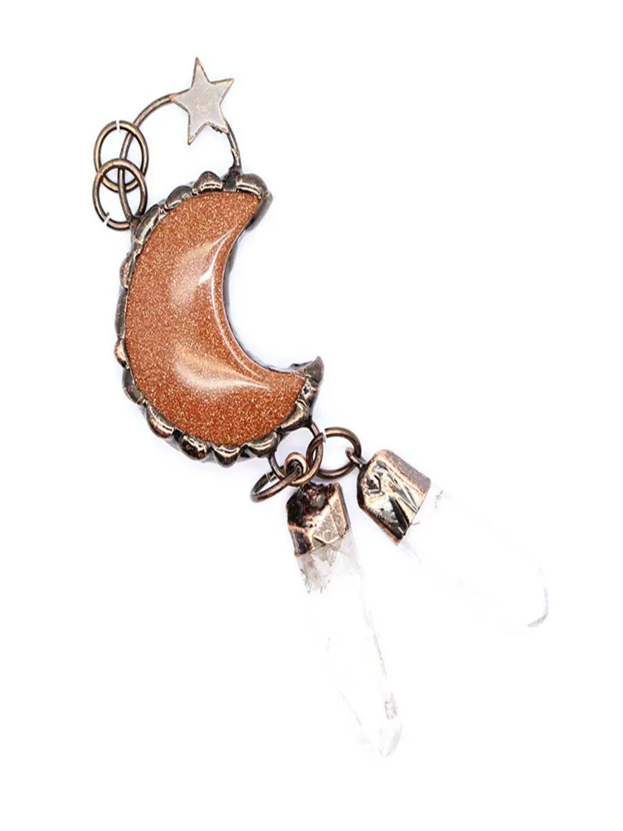 Retro onyx pendant, necklace