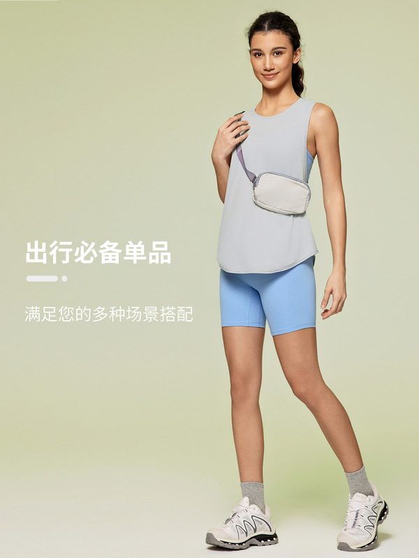 夏季新款时尚绑带透气无袖上衣运动罩衫健身运动瑜伽背心女S2023|undefined