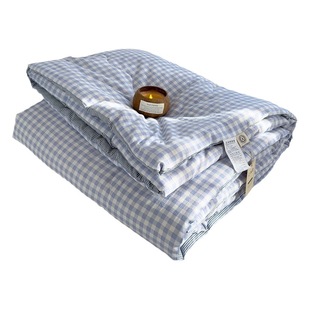 Class A maternal and child grade non-printed cloud cotton style summer quilt Japanese Plaid washed cotton summer cool quilt air conditioning quilt student quilt core