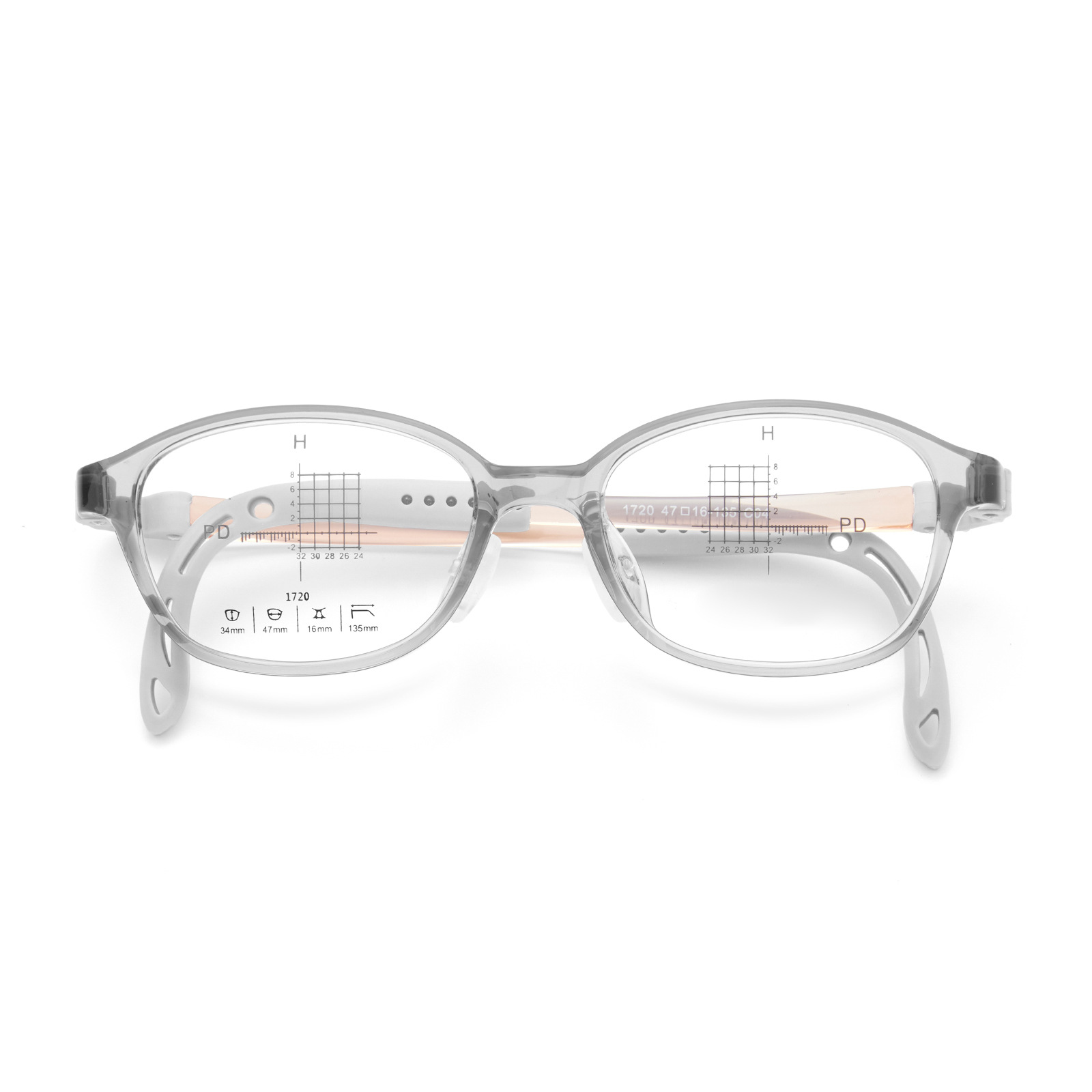 Ultraligero desgaste anti-caída niños TR marco de gafas ecológico cómodo silicona soporte nasal anti-alérgico Danyang gafas al por mayor