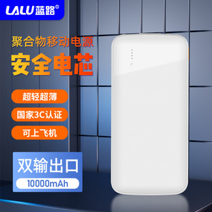 10000 Mah Large Capacity Power Bank USB Output Ultra-Thin Pvc Mobile Power Supply Compact and Convenient Factory Wholesale