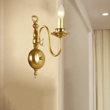 欧式全铜壁灯客厅卧室床头灯现代中式简约楼梯过道灯具壁灯