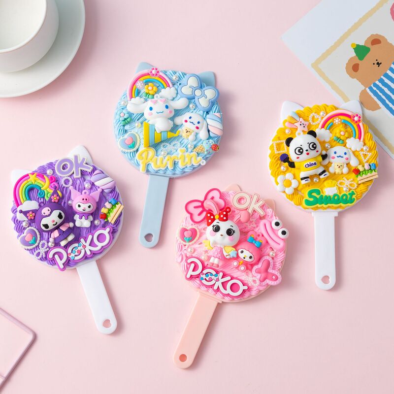 Cream Glue Mirror DIY Bag Handmade Portable Makeup Mirror Comb Creative Kidsren Girls Gift Wholesale Set Cream Glue Mirror DIY Bag Handmade Portable Makeup Mirror Comb Creative Kidsren Girls Gift Wholesale Set