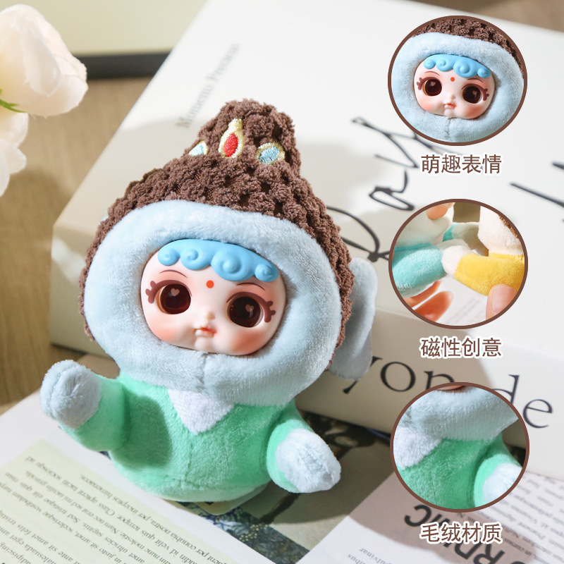 小萌佛盲盒 卡通可爱DUDU小萌佛毛绒冰箱贴玩具公仔潮玩盲盒批发|undefined