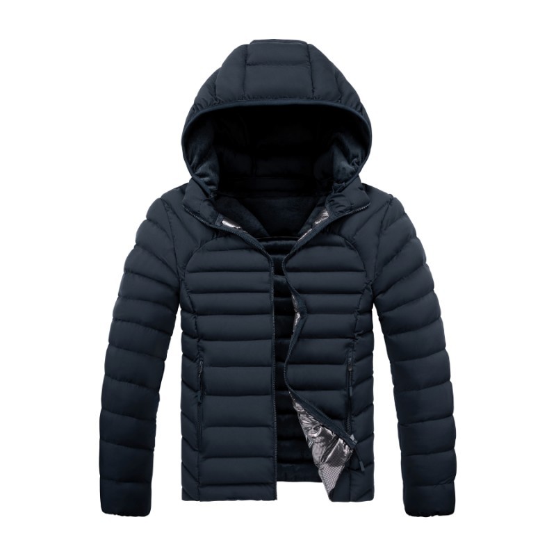 2023 transfronteriza costilla abrigo hombres forrado de lana engrosada abrigo de algodón acolchado con capucha abajo abrigo de algodón acolchado raqueta de algodón europeo y americano Comercio exterior al por mayor