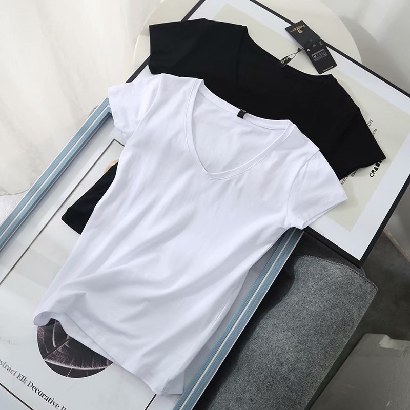 simple U-neck short-sleeved T-shirt  NSAM46177