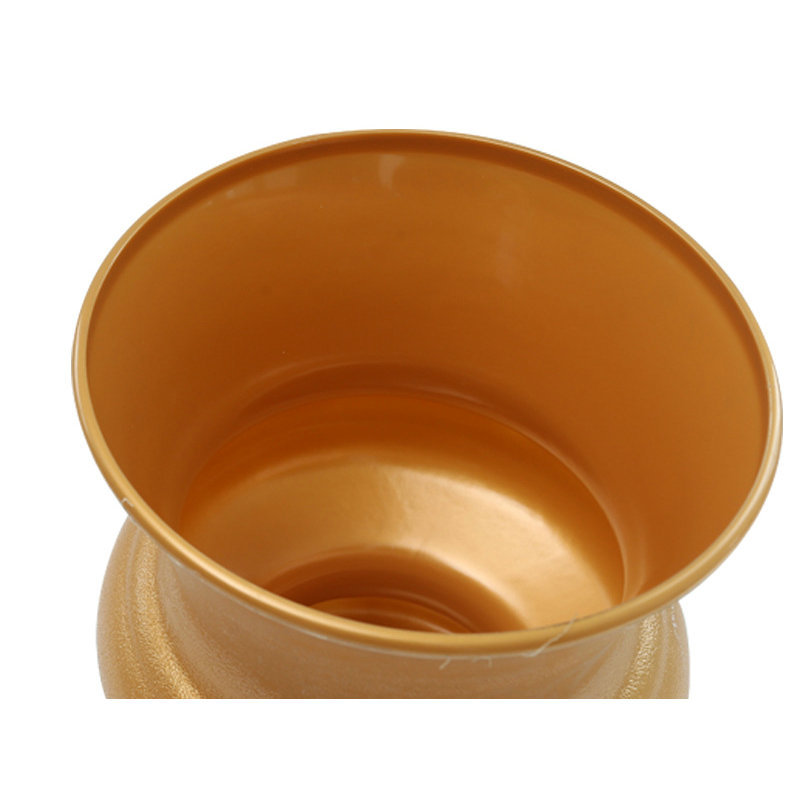 Mini maceta dorada estilo nórdico, florero decorativo de plástico PS, venta al por mayor