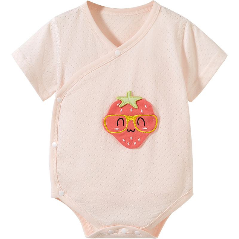 Bebé mono verano recién nacido de manga corta de algodón ropa delgada niño vaina triángulo mameluco Bebé Ropa de verano