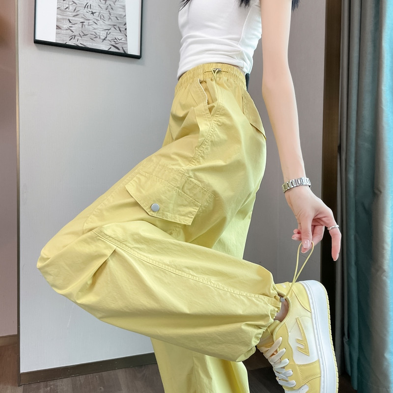 In-Stock 2026 Summer New Thin Quick-Dry Convertible Cargo Pants High-Waisted Casual Pants Sports Pants for Women