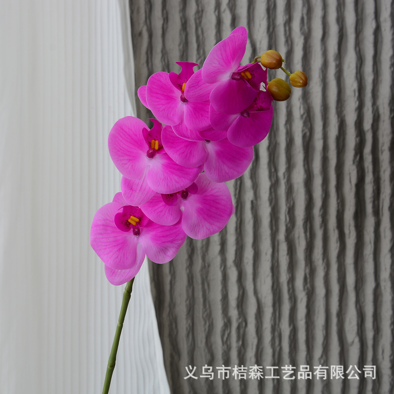 Flores de alta calidad 9 cabezas 7 cabezas 5 cabezas orquídeas mariposa sensación realista tela de seda de película flores falsas decoración de boda nórdica