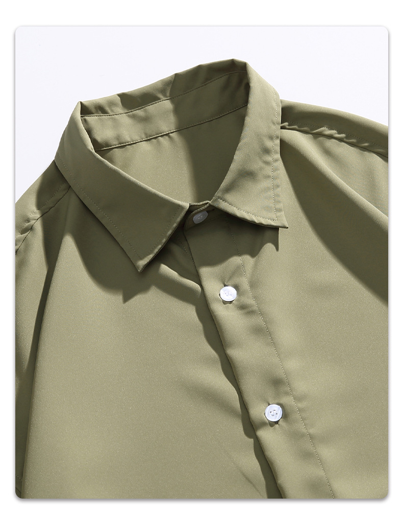 Goryeo silk drape long sleeved shirt 2024 spring/summer new texture trendy brand loose top jacket for men_voghion.com