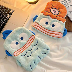 醜い魚ハンドタオル工場卸売漫画ハンドタオルコーラルベルベットソフト肥厚吸収性子供用ハンカチ速乾性