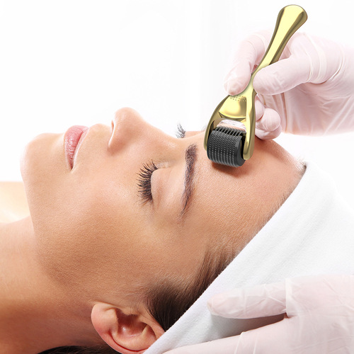 540 Roller Microneedle Facial Beauty Tool Skin Roller with Silver Plating MTS Stainless Steel Titanium Alloy Microneedles