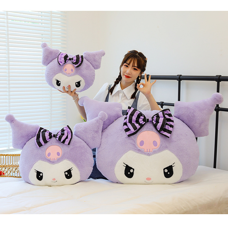 Cute coolomi pillow girls' bedside Ragdoll purple sofa cushion plush toy office rest pillow