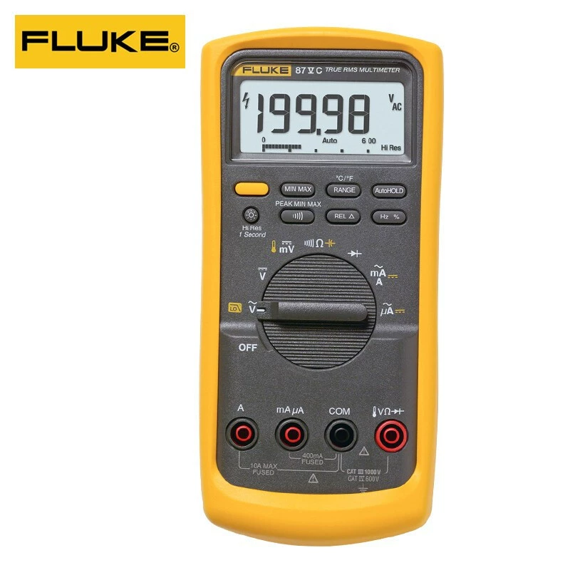 Цифровой мультиметр Fluke F87-V/C, 87В MAX, высокоточный мультиметр True RMS для авторемонта