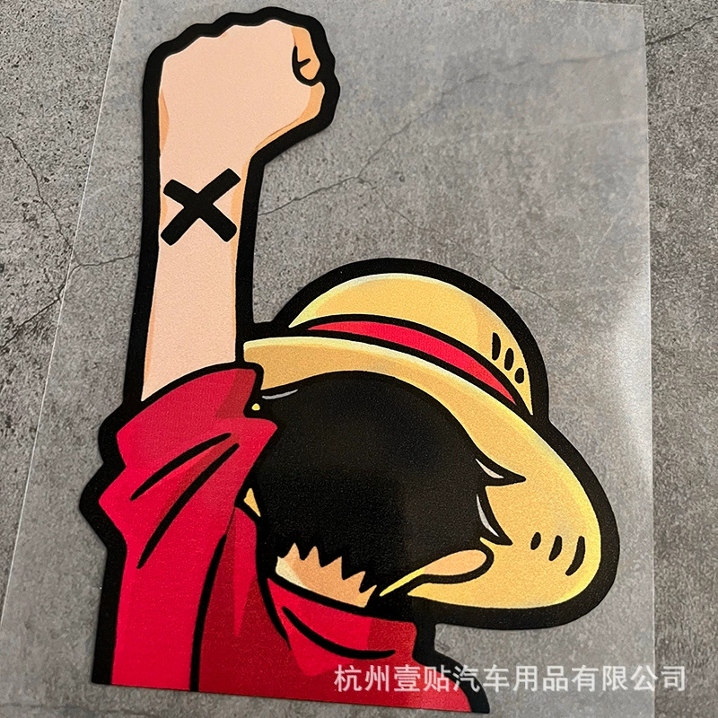 One Piece Lu Fei соломенная шляпа группа Автомобильная наклейка царапины на кузов крышка модификация украшения автомобильные наклейки на бампер