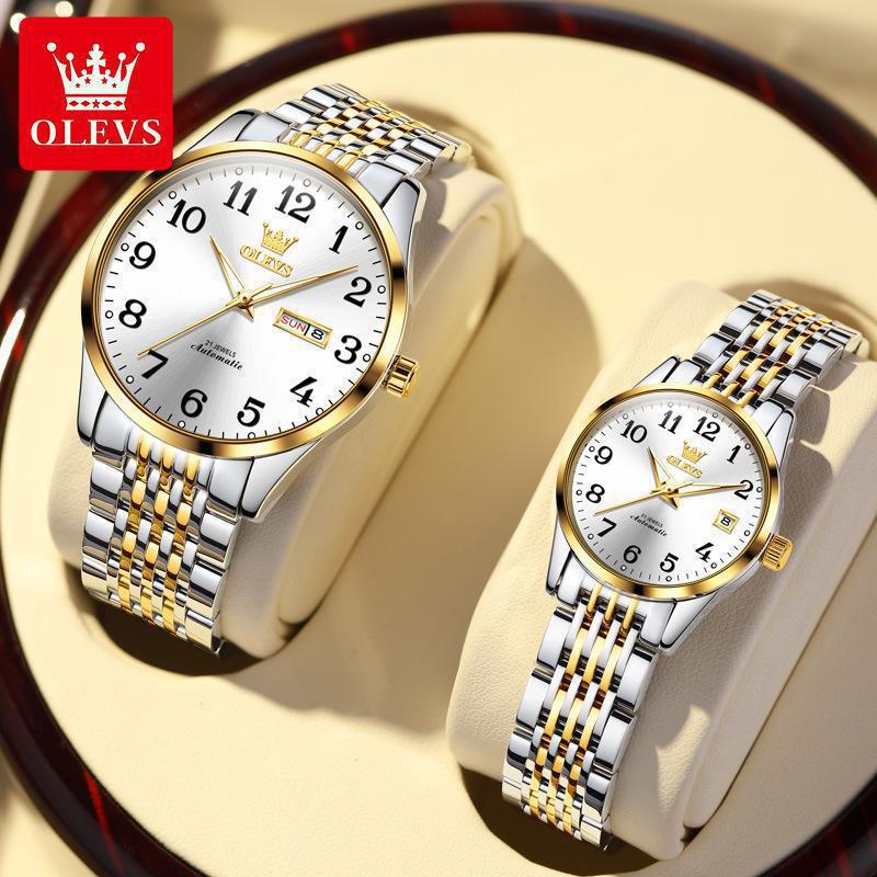 Famous Brand Watches Elderly Couple Watches Waterproof Luminous Double Calendar Men's Watches Women's Watches