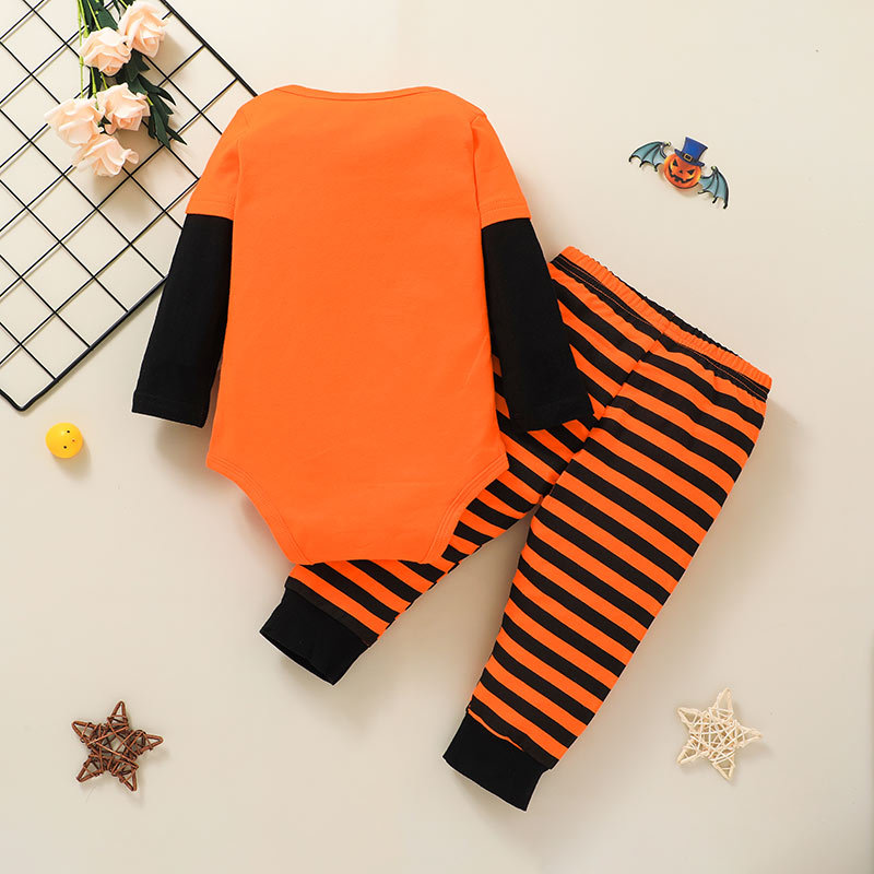 New Kids' Rompers Suit 20.21 Million Halloween Baby Funny Jumpsuit Trousers 2-piece Set Foreign Trade Children's Wear display picture 3