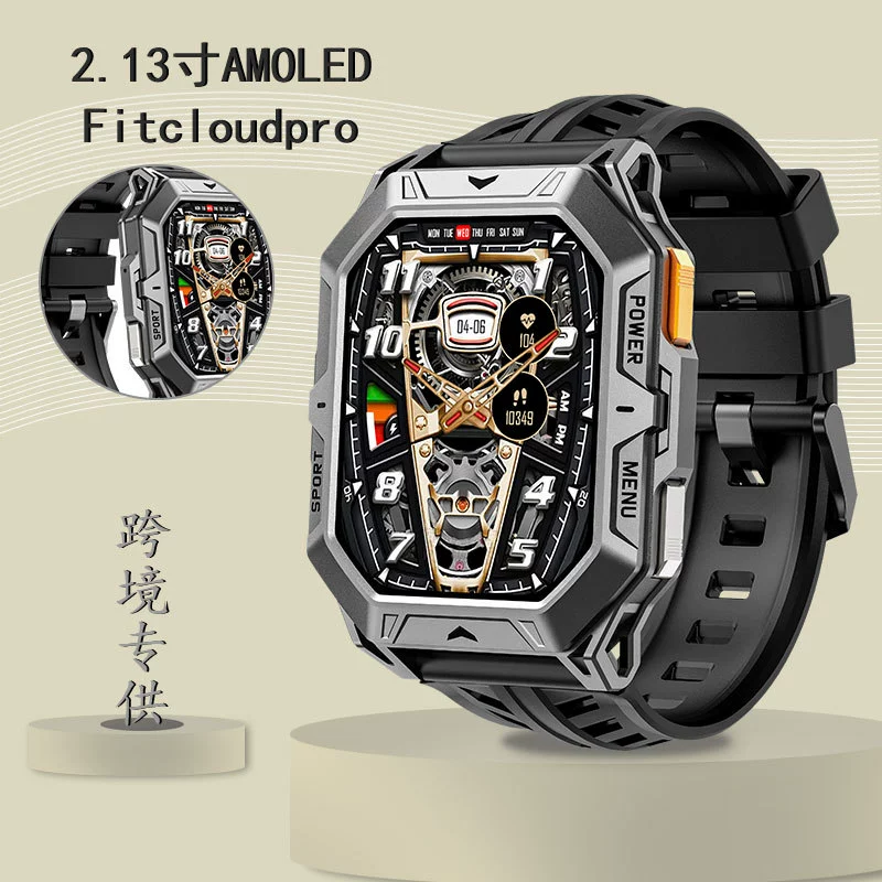 Трансграничные умные часы X1PRO, пульсометр, Bluetooth, компас, давление воздуха, голосовой помощник, шагомер, спортивный браслет