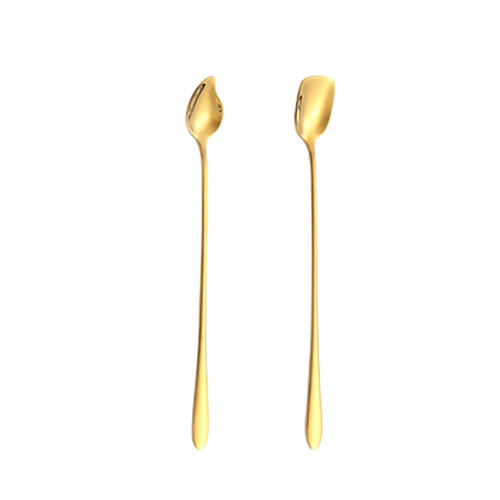 304 stainless steel spoon creative mango spoon ice cream ice shovel long handle mixing spoon spoon coffee spoon gift
