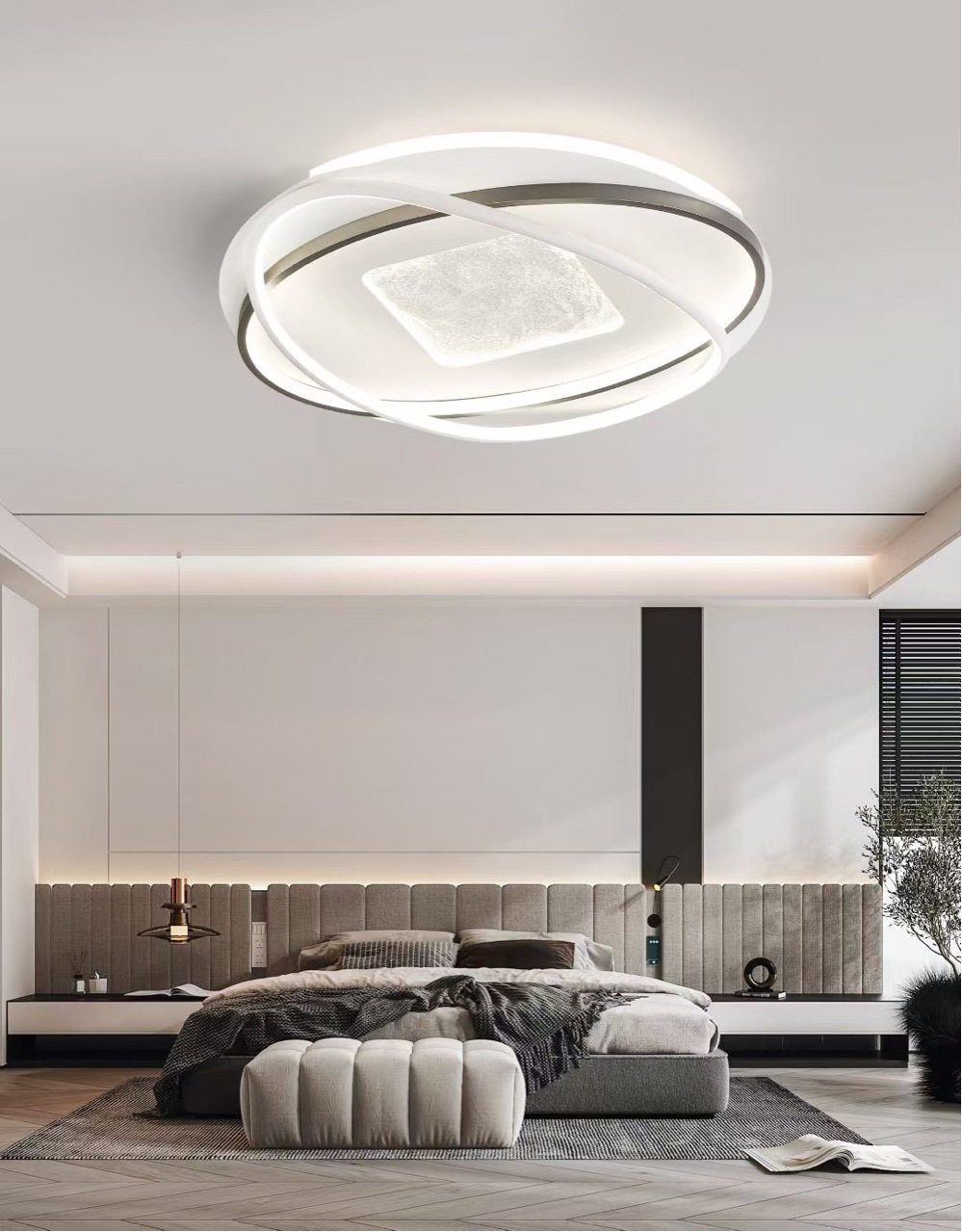 lámpara de techo del dormitorio moderna y simple lujosa nube sensación de niebla minimalista led protección de ojos estudio dormitorio principal lámpara
