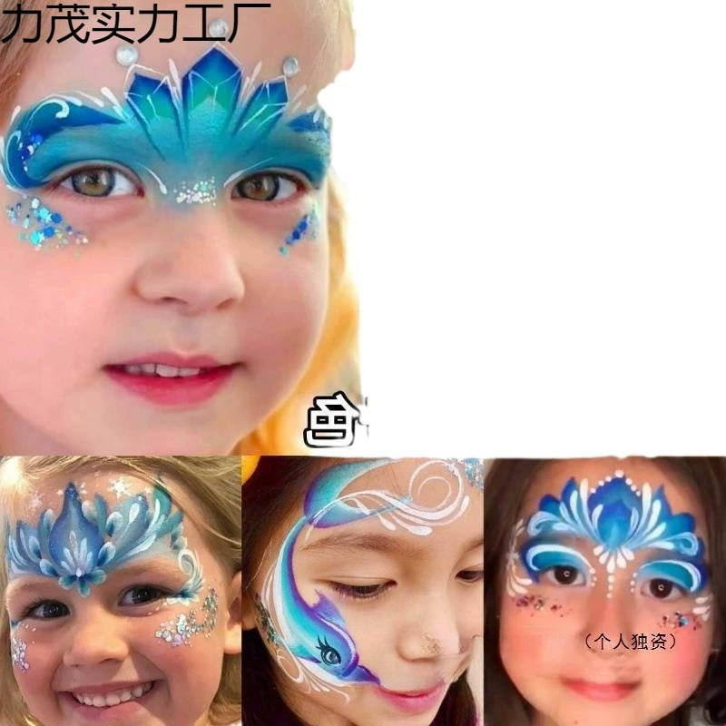 Painted pigment changeable rainbow quick dry colour circle for face, washable
