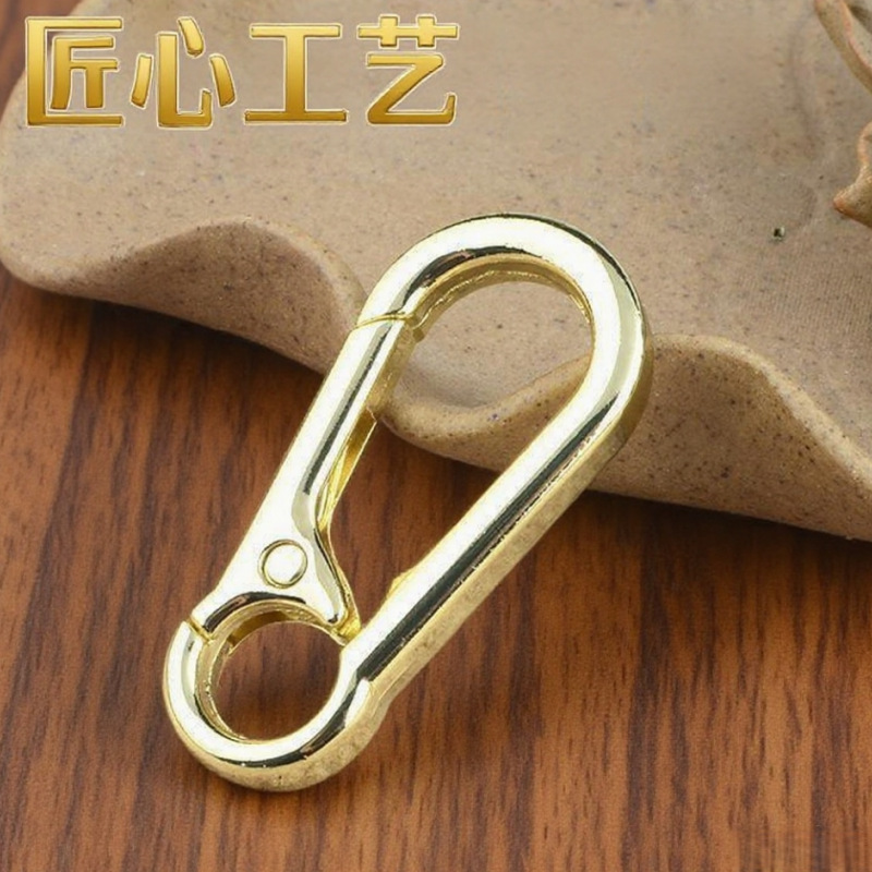 Carabiner Electroplated Spring Buckle Waist Buckle Anti-Corrosion Keychain Thickened Metal Accessories Car Men's Waist Buckle