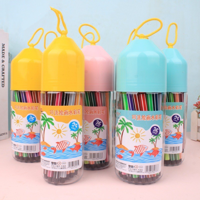 Los estudiantes pueden lavar dibujos animados para niños bolígrafo de acuarela para niños pincel de pintura de arte para niños pintura de jardín de infantes papelería premios