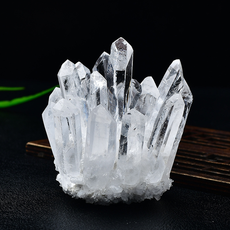 天然紫黄绿白水晶簇摆件消磁观赏矿石标本原石水晶摆件家居装饰|undefined