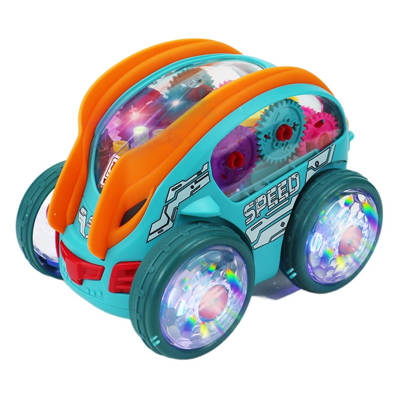 Truco eléctrico para niños transfronterizos Flip coche de juguete giratorio 360 ° Música ligera Juguete para niños al por mayor