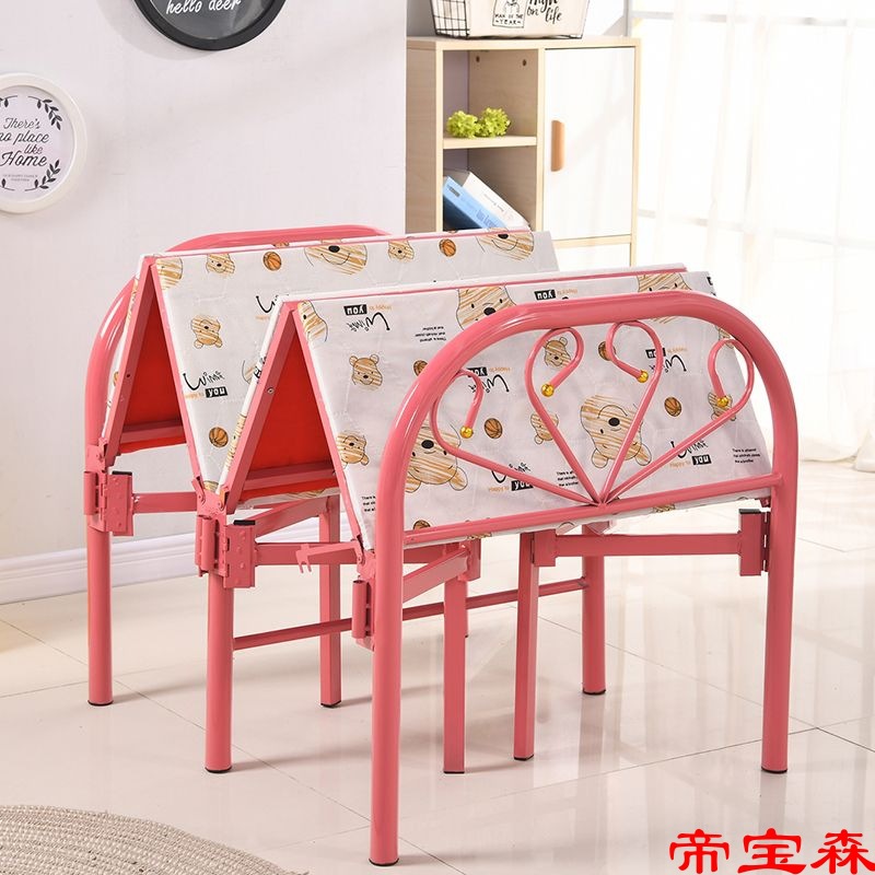 Children bed Folding bed guardrail Boys and girls Widen Little bed Single simple and easy Mosaic Folding bed children