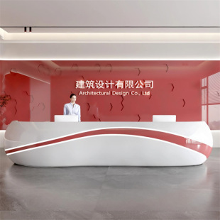 Fiberglass Front Desk Hotel Counter Hospital Reception Desk Clothing Cashier Office Service Desk Sales Office Reception Desk