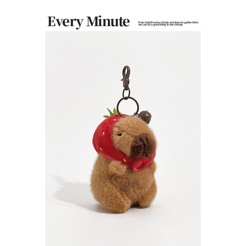 Capabala peluche muñeca colgante capibara mochila colgante llavero feo lindo mini bolso colgante regalo al por mayor
