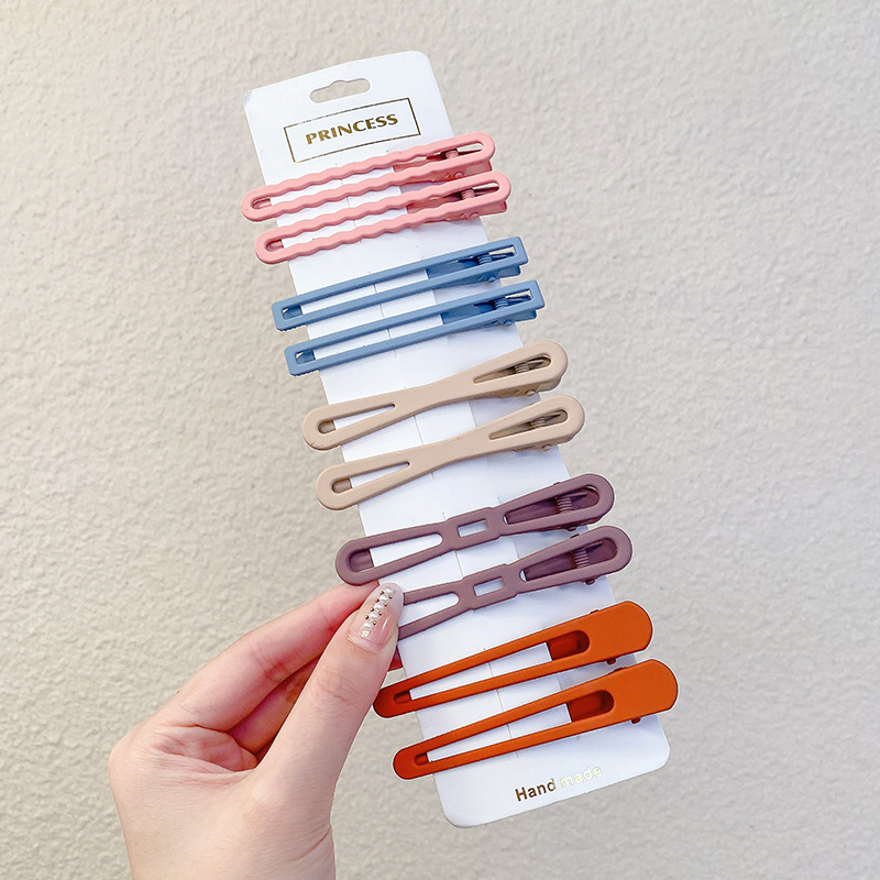 Coreana lateral frange clip de cabello de la frente de mujer sensación avanzada 2025 nuevo toque de dopamina clip de boca de pato