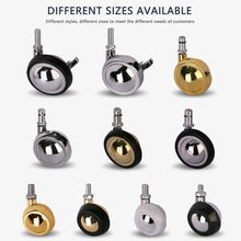 跨境专供家具脚轮沙发地毯静音轮丝杆带刹车锌合金万向轮热销轮子