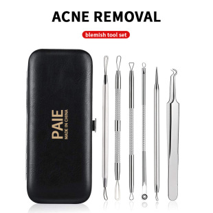 Cross-border Acne Clip Set Stainless Steel Acne Needle Acne Needle Acne Removal Cosmetic Tool Blackhead Clip Tweezers